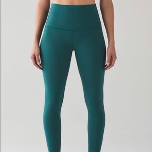 Lululemon Forage Teal Wunder Under 25” inseam